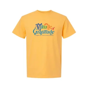 Attitude of Gratitude: Script Comfort Colors T-Shirt